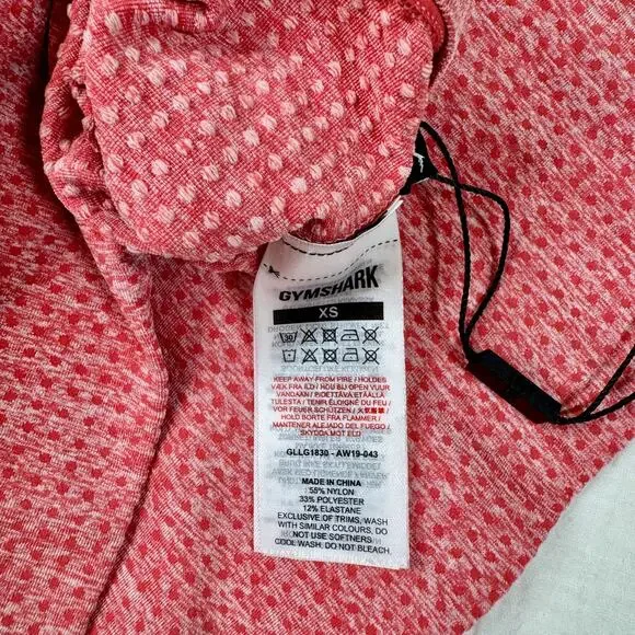 GYMSHARK Vital Seamless Leggings Rose Slate Marl Red Women’s XS NWT Athleisure - Picture 8 of 15